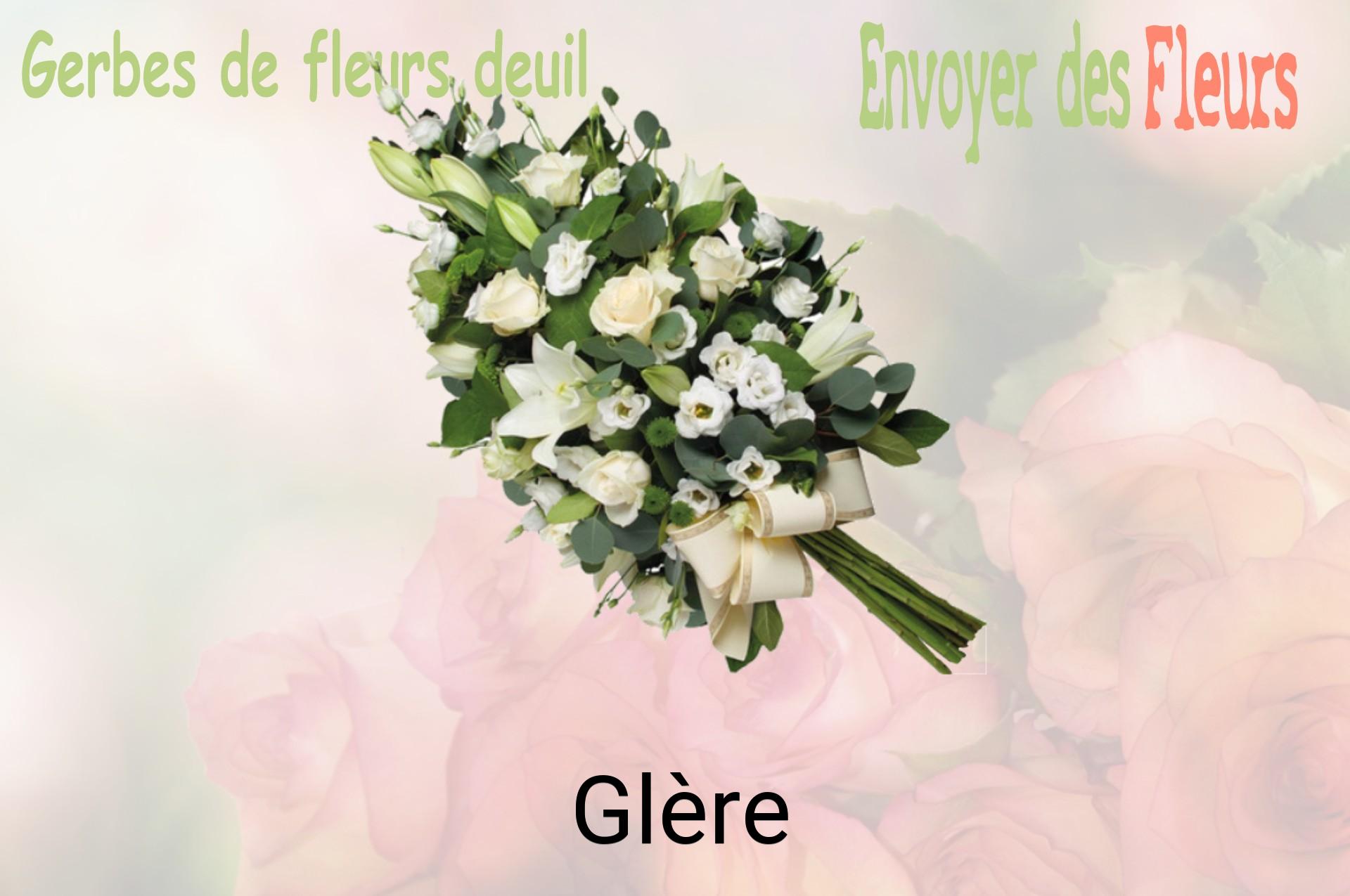 Gerbe de fleurs de deuil livrée à Glère